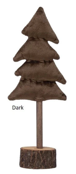 Cotton Velvet Tree With Wood Base, 2 Color Options -Christmas Decoration d 31298f98 807d 497d b584 53264d88a65f
