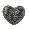 Stoneware Heart, Embossed Brown & White Finish -Christmas Decoration da8677