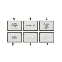 Metal & Glass Frame With Easel & Saying, Gunmetal Finish, 6 Style Options -Christmas Decoration df2069a