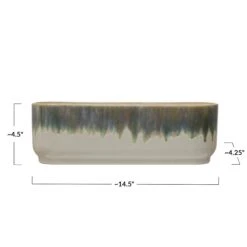Stoneware Window Planter With 3 Sections 11 Stoneware Window Planter With 3 Sections -Christmas Decoration df4247 4