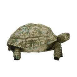 Resin Turtle, Distressed Verdigris Finish