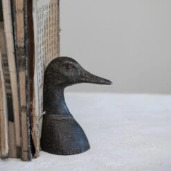 Cast Iron Duck Head Bookends, Distressed Black, Set Of 2 (Pick Up Only) -Christmas Decoration df7795 2