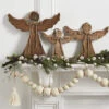 Wood Angel Table Top Ornament, 3 Size Options By Mud Pie -Christmas Decoration image 06863721 7cda 4dbf 9060 0307f525ffa8