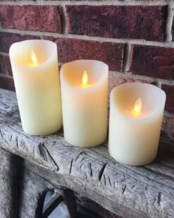 Flameless Candle, Cream, 3" Diameter, 4 Options