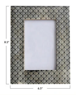 Resin & Glass Photo Frame With Pattern, Charcoal -Christmas Decoration image 86066315 cb3f 458e 8800 7a636056a131