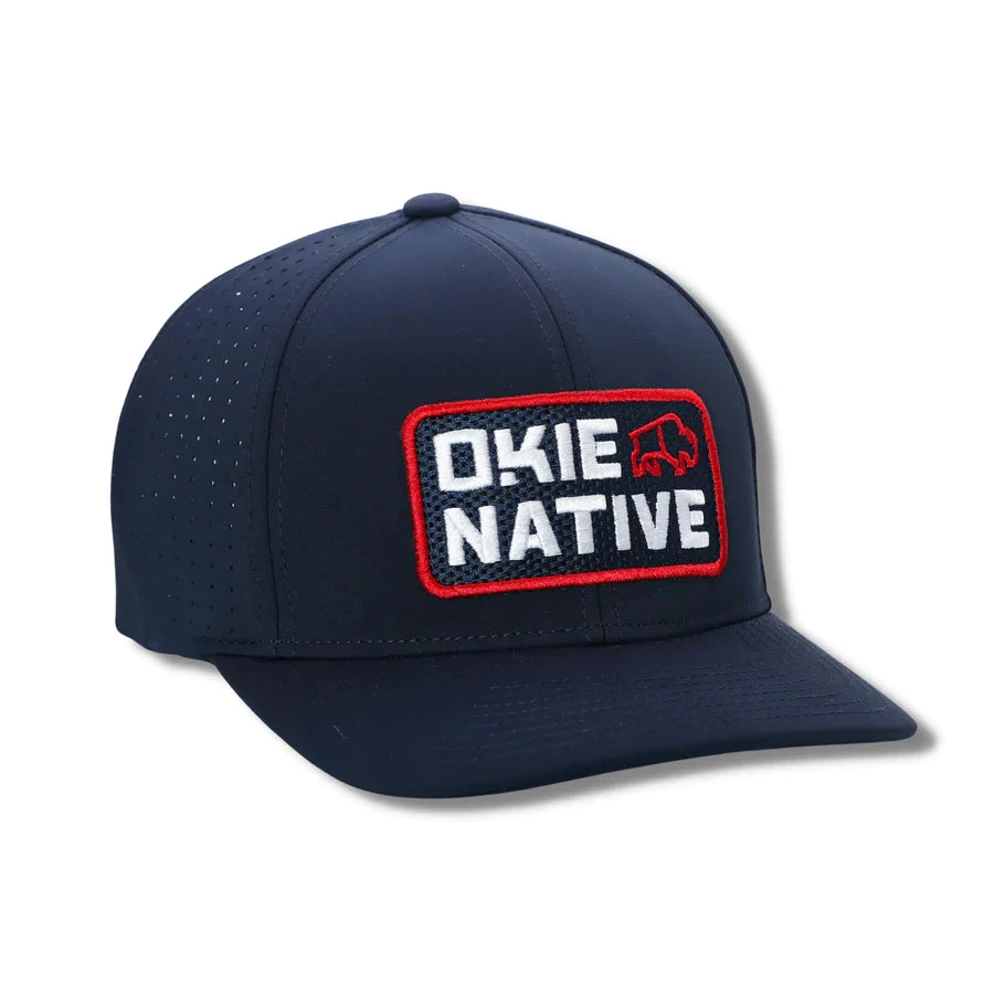 The Okie Brand Hat, Okie Native Performance, Navy 6 The Okie Brand Hat, Okie Native Performance, Navy - Image 4