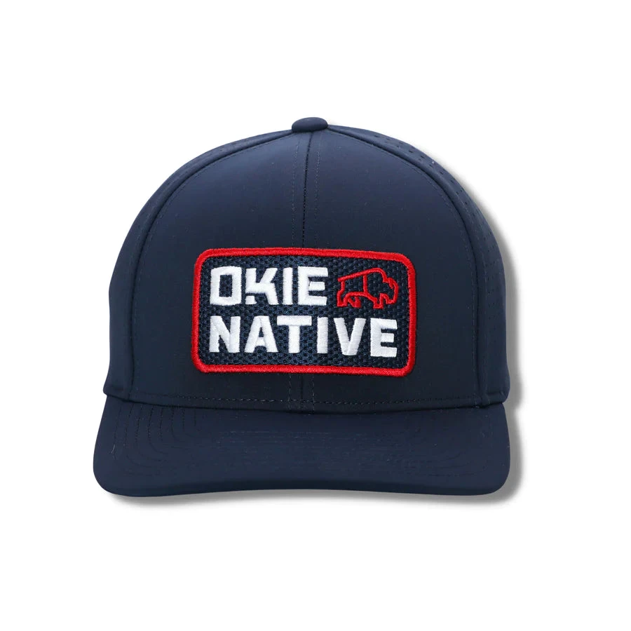 The Okie Brand Hat, Okie Native Performance, Navy 4 The Okie Brand Hat, Okie Native Performance, Navy - Image 2