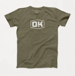 The Okie Brand T-Shirt, OK Badge, Green, Multiple Size Options