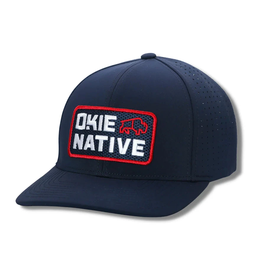 The Okie Brand Hat, Okie Native Performance, Navy 3 The Okie Brand Hat, Okie Native Performance, Navy