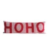 “Ho Ho” Appliquéd Cotton Woven Pillow, Red & Cream -Christmas Decoration image 959cdee4 8892 4795 98ee ce6b0bc0e944