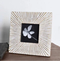 Sunburst Design Wood Photo Frame