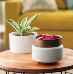 2-in-1 Classic Warmer White Washed Bronze Fragrance Wax Melt Warmer By Candle Warmers Etc -Christmas Decoration image af6bd7c2 eeab 4a9d 9074 0bffd8e3fa34