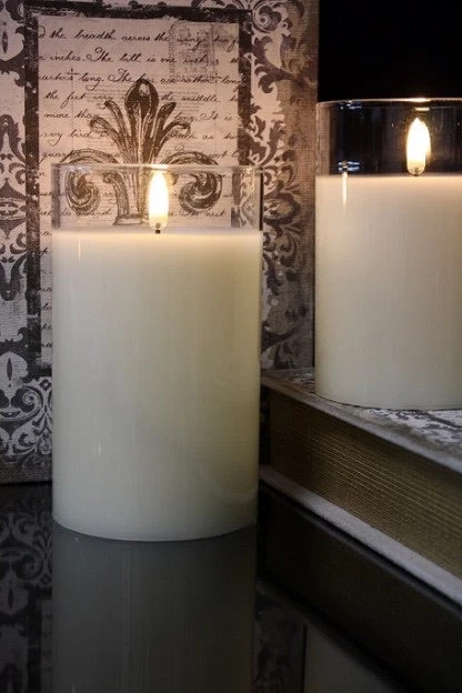 Radiance LED Poured Candle, Simply Ivory, 3.5” Dia X 6” T 3 Radiance LED Poured Candle, Simply Ivory, 3.5” Dia X 6” T