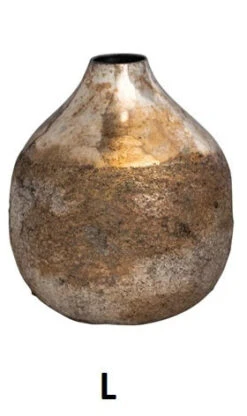 Metal Vase With Burnt Gold Finish, 3 Size Options -Christmas Decoration l f0b1c9f4 5961 477f 93ba 943b070a7ffb