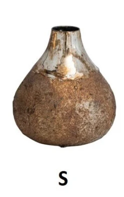 Metal Vase With Burnt Gold Finish, 3 Size Options -Christmas Decoration s fecff41f 1b20 4949 a13a affcf5bd28c8