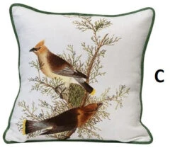 Vintage Reproduction Bird Pillow With Velvet Back -Christmas Decoration xm8958aaabc