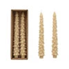 10" Unscented Tree Shaped Taper Candles, Eggnog, Boxed Set Of 2 -Christmas Decoration xs0432
