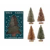 Sisal Bottle Brush Trees With Wood Base, Multi Color, Boxed Set Of 4 1 Sisal Bottle Brush Trees With Wood Base, Multi Color, Boxed Set Of 4 -Christmas Decoration xs0495
