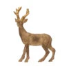 Resin Standing Deer With Gold Accents, Brown -Christmas Decoration xs0566