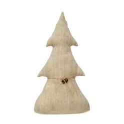 Antiqued Canvas Tree With Bells, Natural