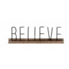 "Believe" Metal And Wood Mantel Table Top Sign -Christmas Decoration xs0616