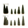 Bottle Brush Trees With Wood Base, Boxed Set Of 4, 2 Color Options -Christmas Decoration xs0892a