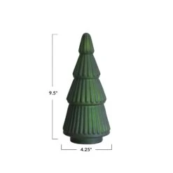 Embossed Mercury Glass Tree, Matte Green, 2 Size Options -Christmas Decoration xs2376 3