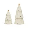 White Stoneware Tree With Gold Electroplated Dots, 2 Size Options -Christmas Decoration xs2662 2