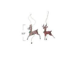 Reindeer Pull Ornament, 2 Style Options -Christmas Decoration xs2887a 1 1