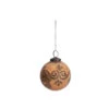 Etched Mercury Glass Ball Ornament, Oxidized Antique Copper Finish -Christmas Decoration xs3100