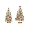Sisal Bottle Brush Trees With Red & Green Ornaments, Cream, 2 Size Options 2 Sisal Bottle Brush Trees With Red & Green Ornaments, Cream, 2 Size Options -Christmas Decoration xs3550