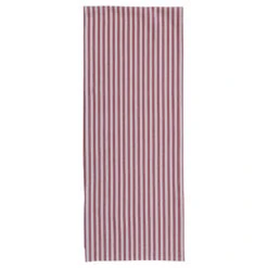 72" Woven Cotton Table Runner With Stripes, Red & White