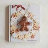 Hand-Painted Glass Gingerbread Man Ornament With Glitter, Brown -Christmas Decoration xs3926 1